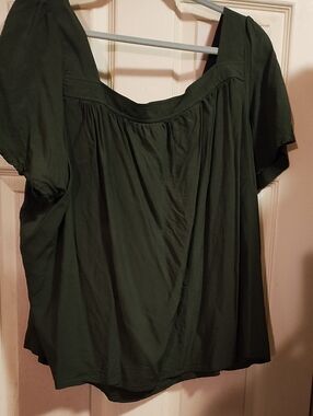 torrid Olive Green Square Neck Blouse